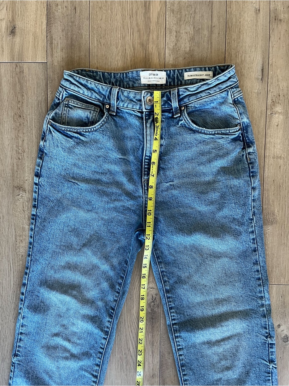 Cotton On Slim Straight High Rise Jeans Size 8 - Picture 7 of 8